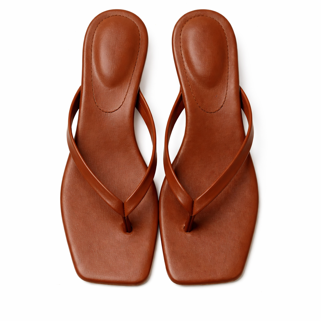 Mules à Talon Bas et Bout Carré