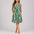 Robe Midi Florale à Volants