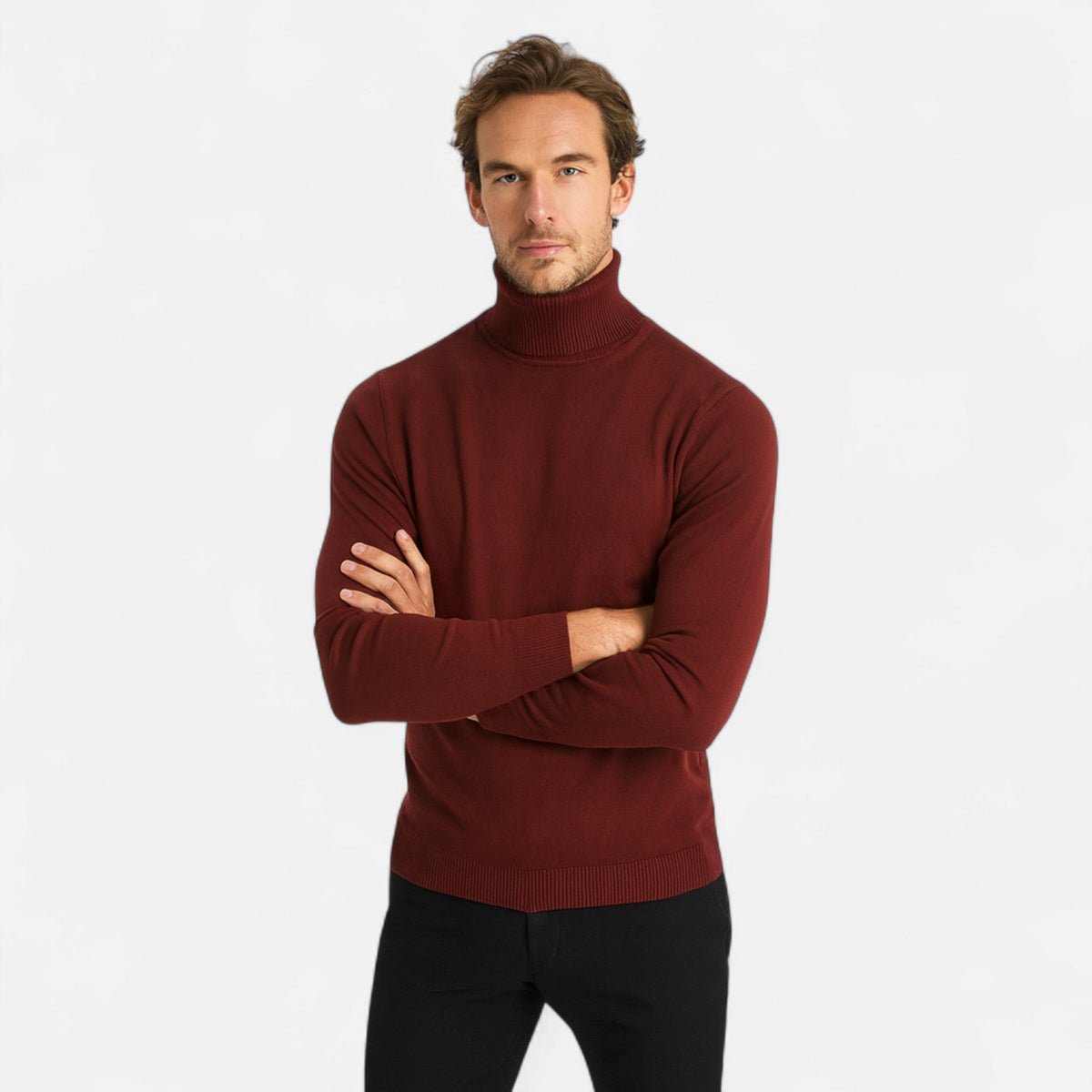Ancienne Monde | Pull Homme Col Roulé en Coton Style Intemporel