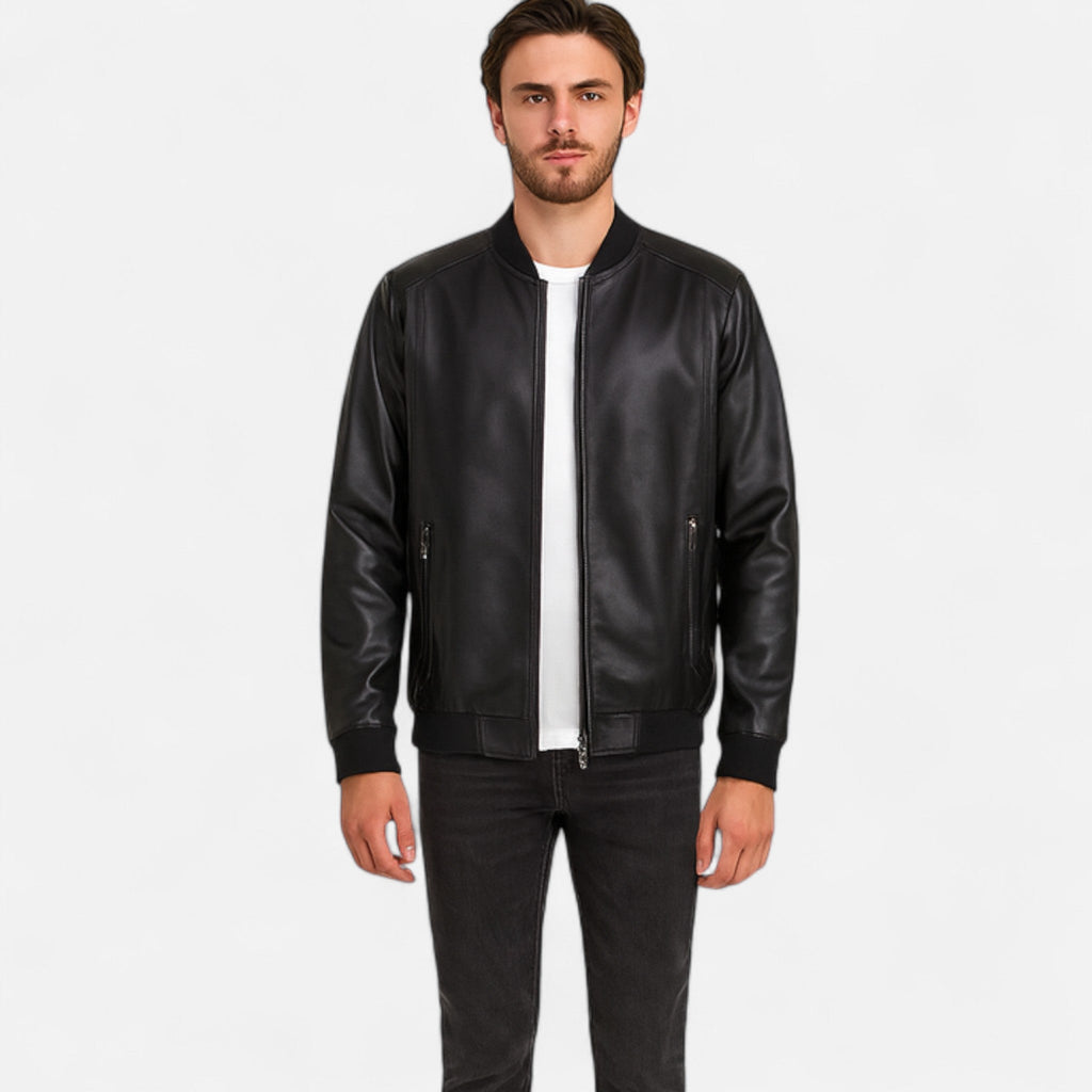 Ancienne Monde | Blouson Homme en Cuir Végan Style Classique