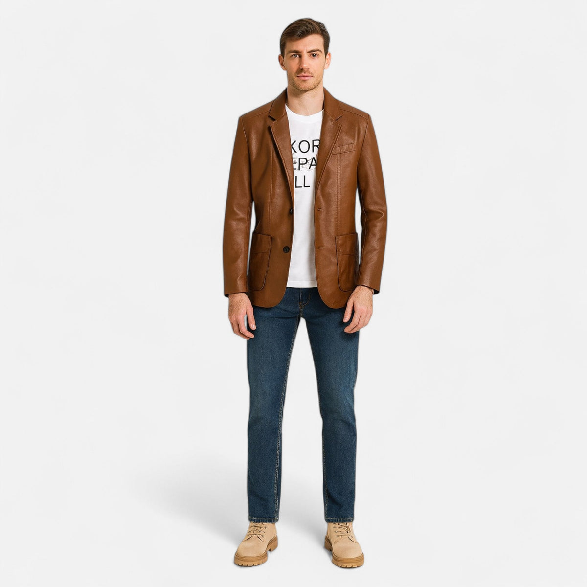 Ancienne Monde | Veste Homme Héritage en Cuir Végan Fait Main