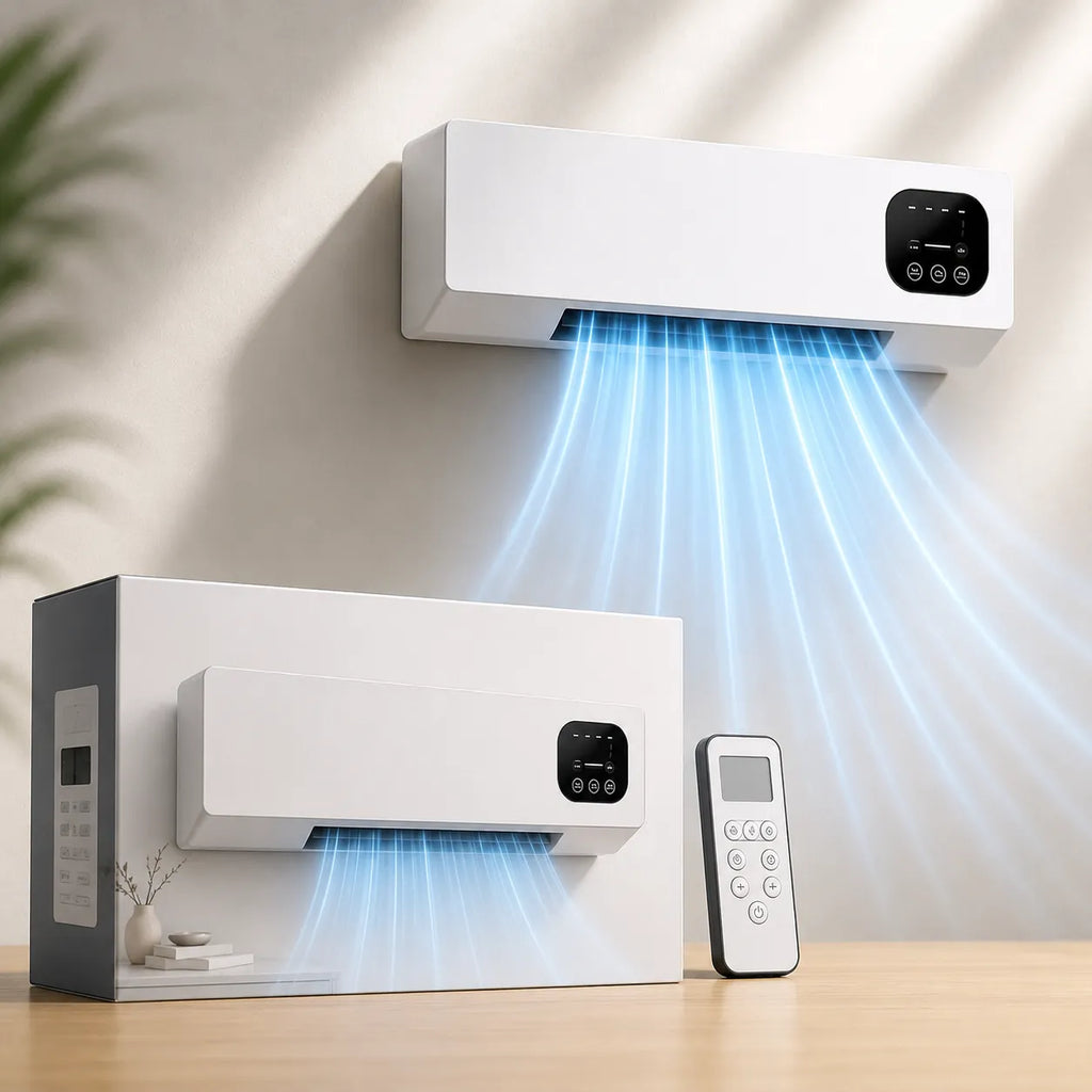 Appareil Mural Chauffage et Ventilation 2000 W avec Télécommande et 3 Vitesses
