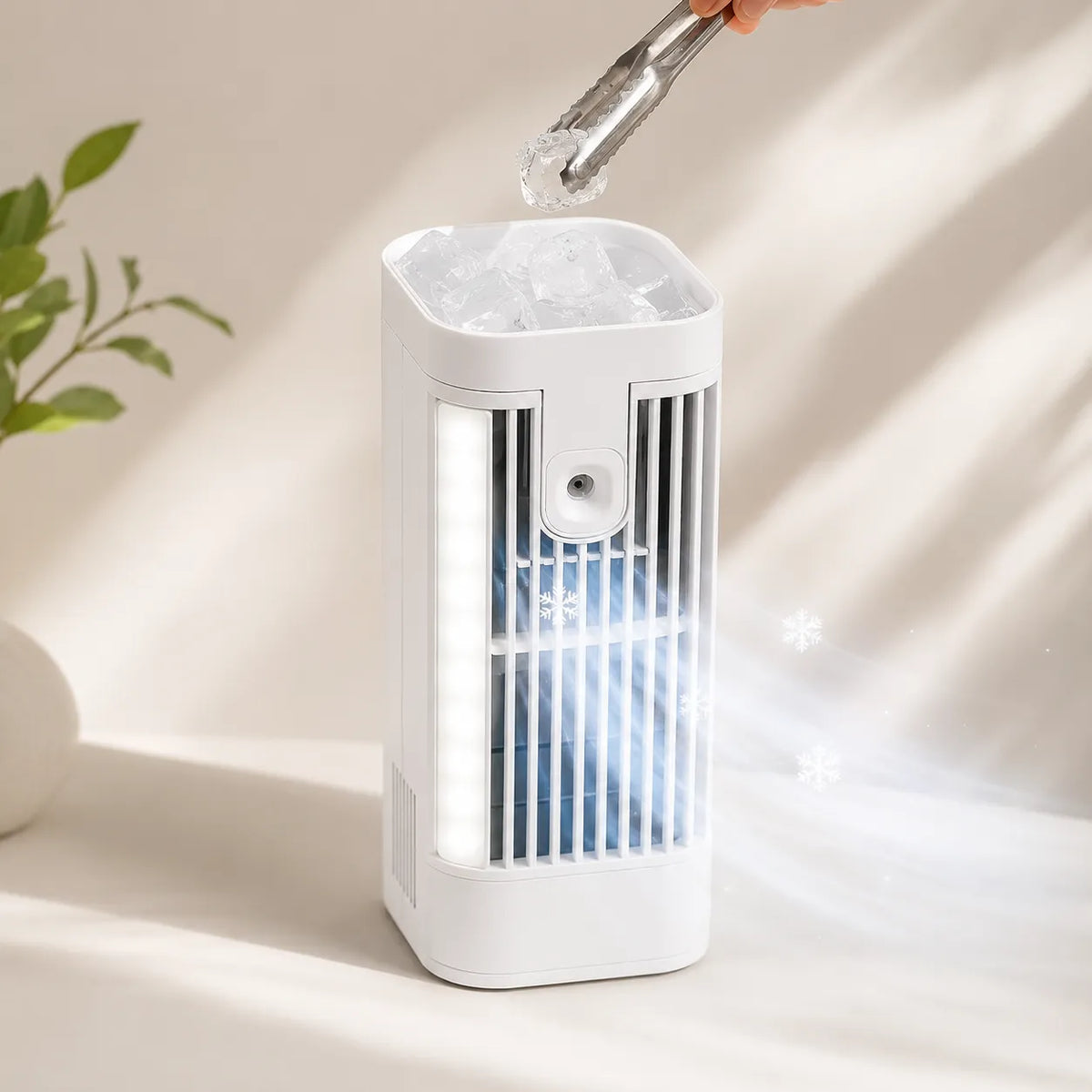Mini Rafraîchisseur d’Air USB Compact avec Veilleuse LED et Refroidissement Personnel