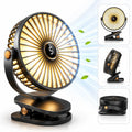 Rechargeable Cordless Clip-On Fan with LED and 8000 mAh Battery