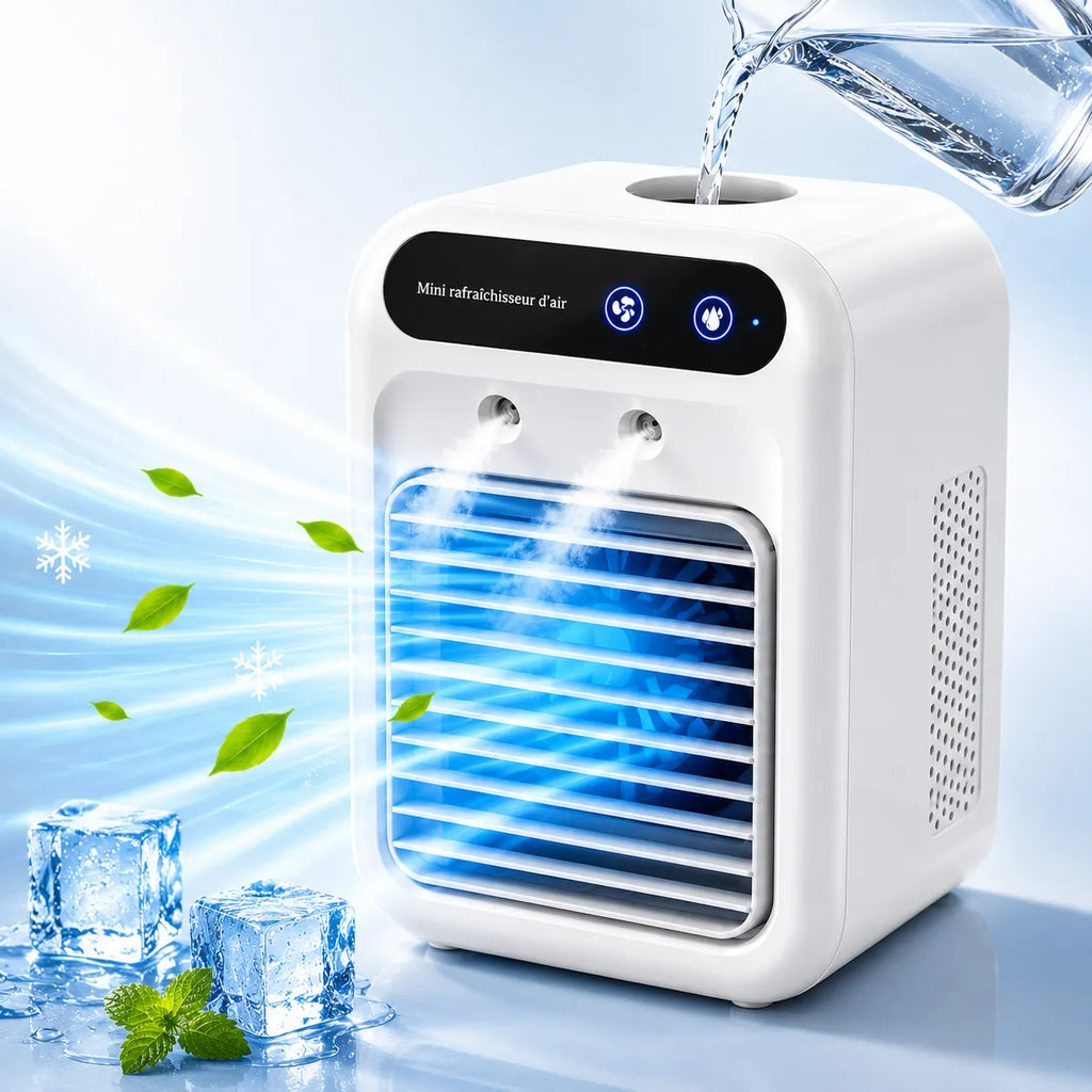 Rafraîchisseur d’Air Portable Rechargeable USB avec Brumisation 500 ml
