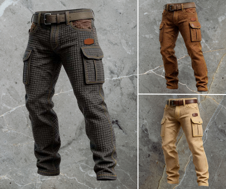 Pantalon Cargo Homme – Poches Fonctionnelles Coupe Adaptative Tissage Structuré