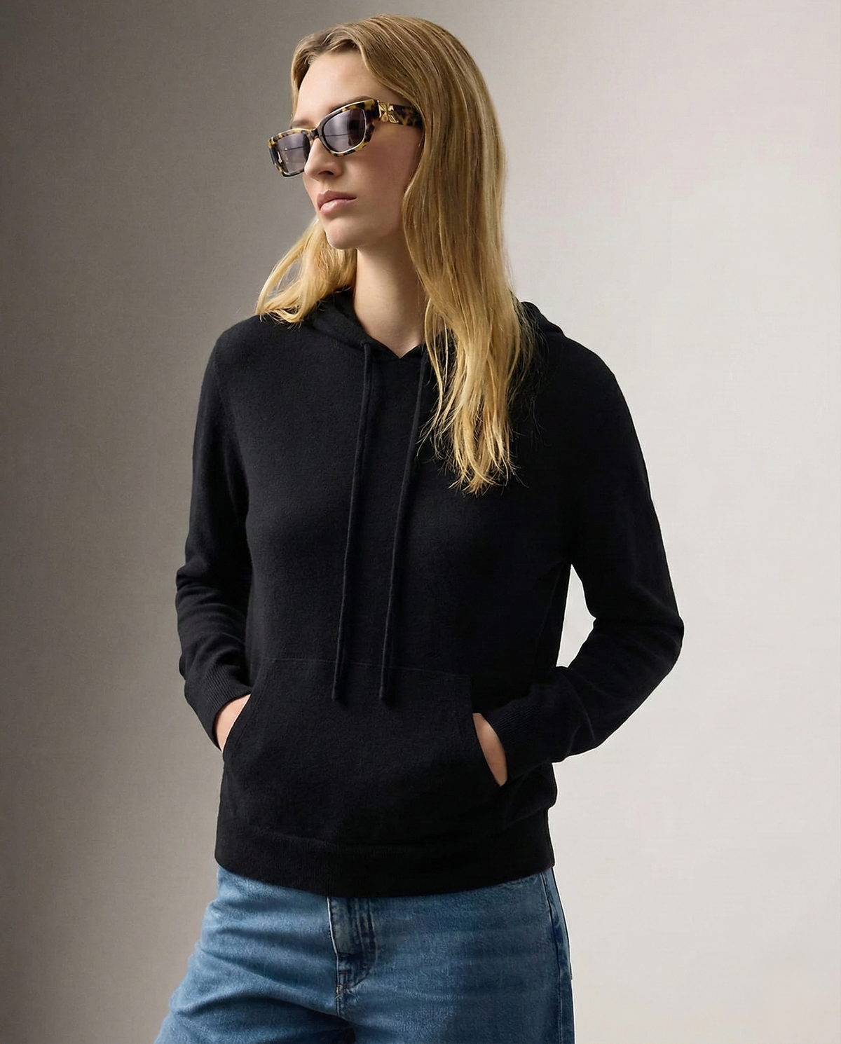 Sweat en Cachemire et Laine Femme – Coupe Ample et Cordons Ajustables