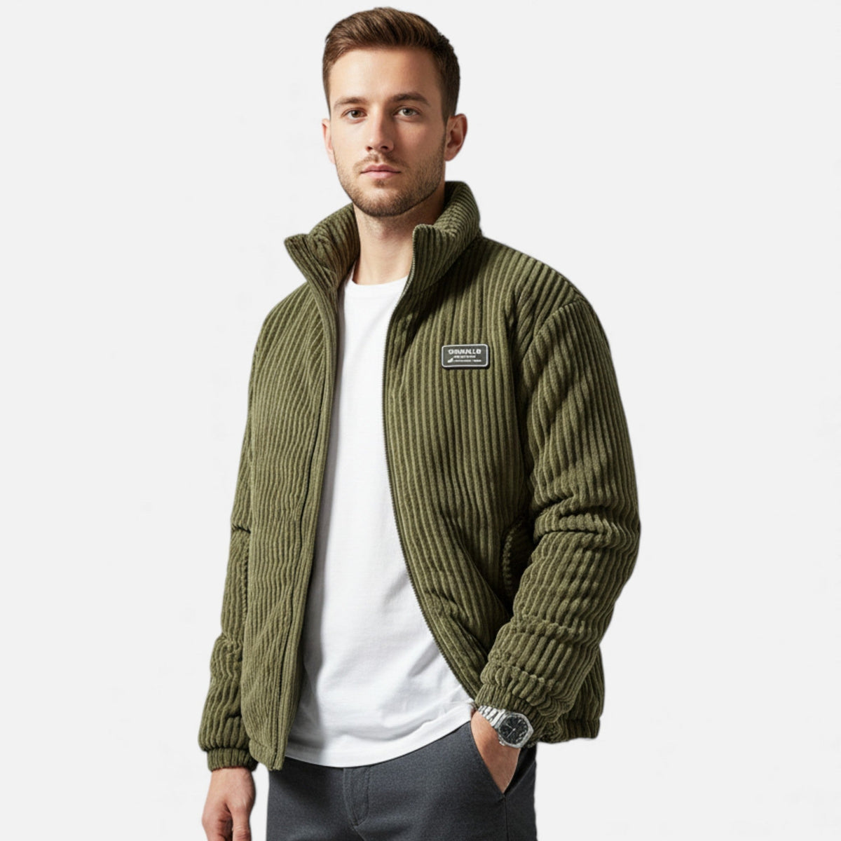 Ancienne Monde | Parka Homme en Velours Côtelé Hiver