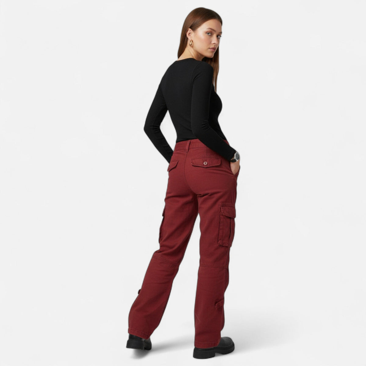 Ancienne Monde | Pantalon Cargo Décontracté Femme