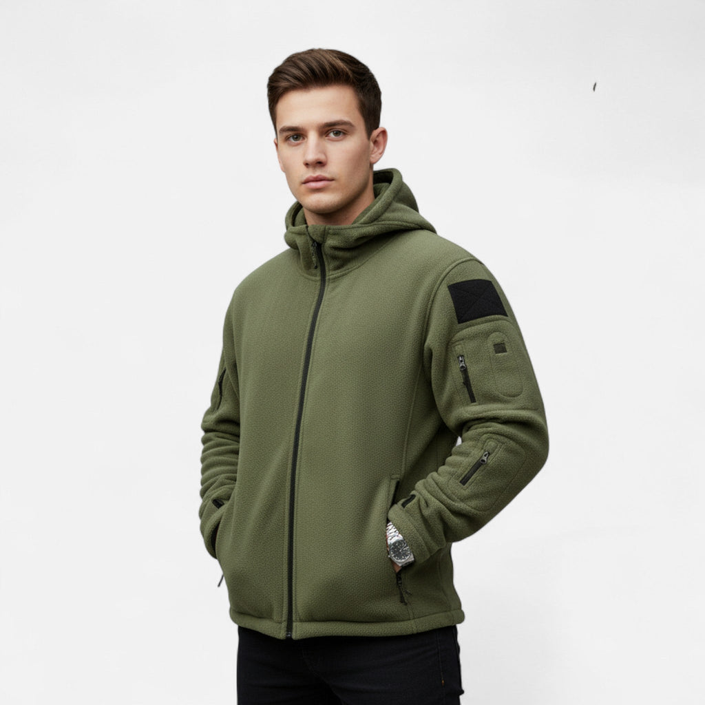 Ancienne Monde | Veste Tactique Polaire Homme à Capuche