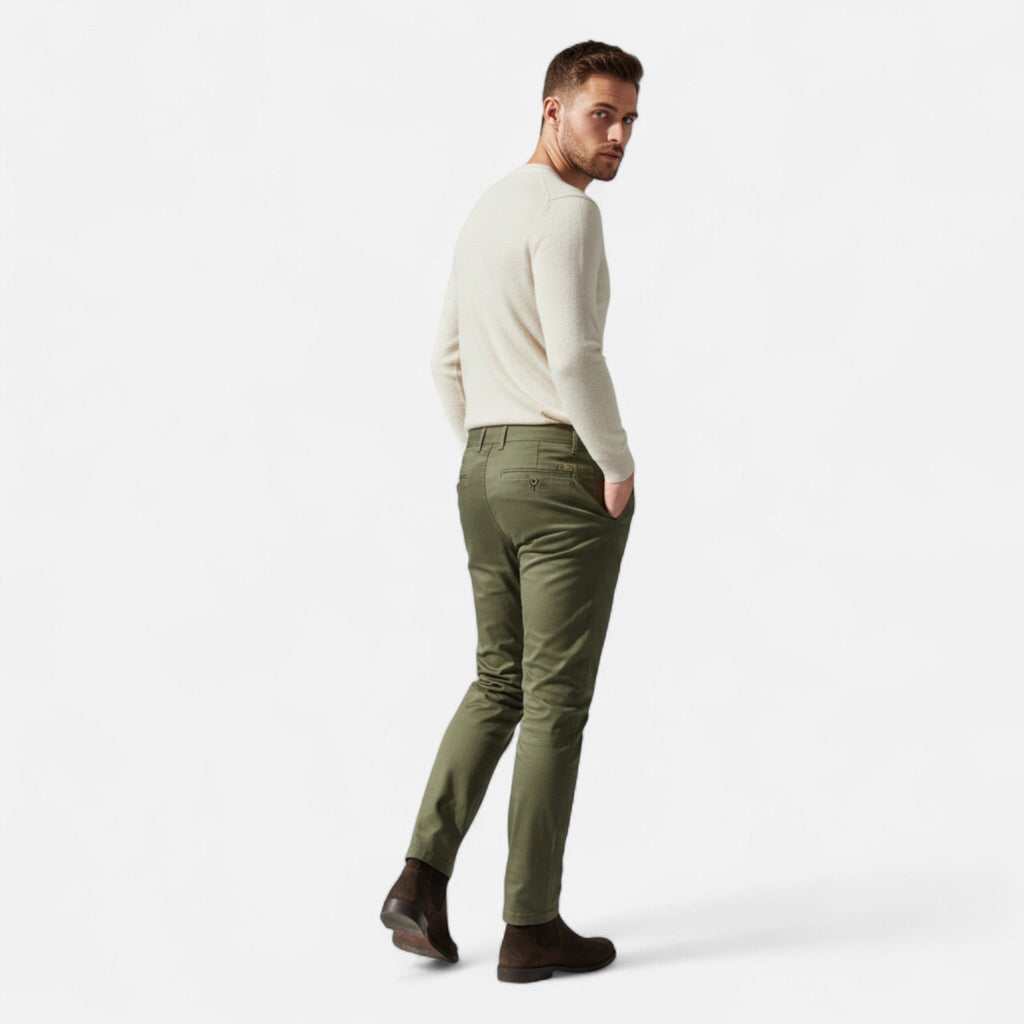 Chino en Coton Homme – Coupe Ajustée et Style Décontracté Chic au Quotidien