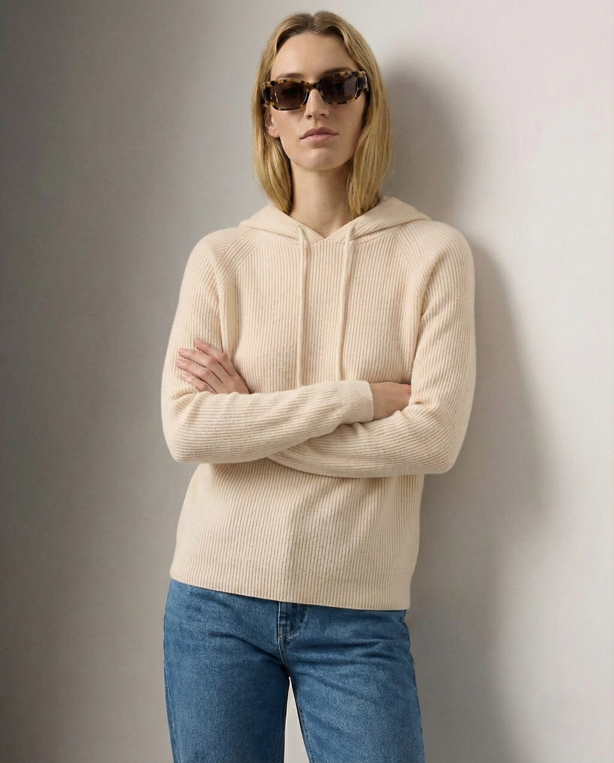 Sweat en Cachemire et Laine Femme – Coupe Ample et Cordons Ajustables