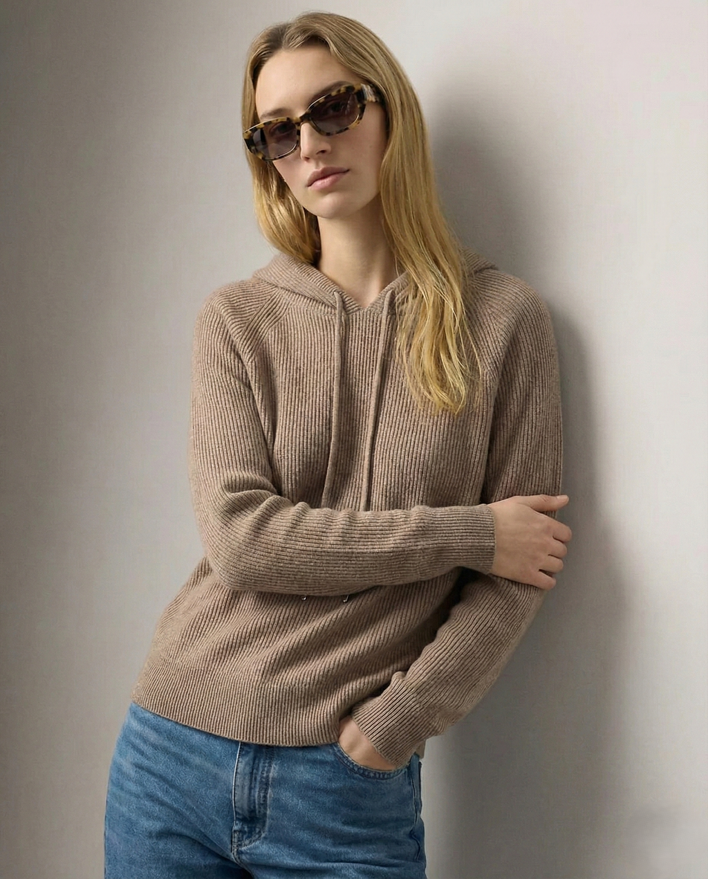 Sweat en Cachemire et Laine Femme – Coupe Ample et Cordons Ajustables