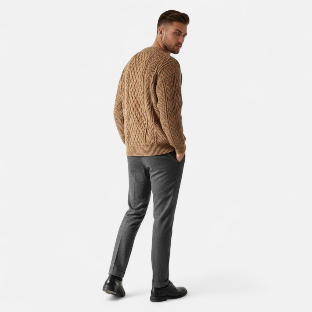 Ancienne Monde | Pull Homme Classique Laine Premium Élégance Intemporelle