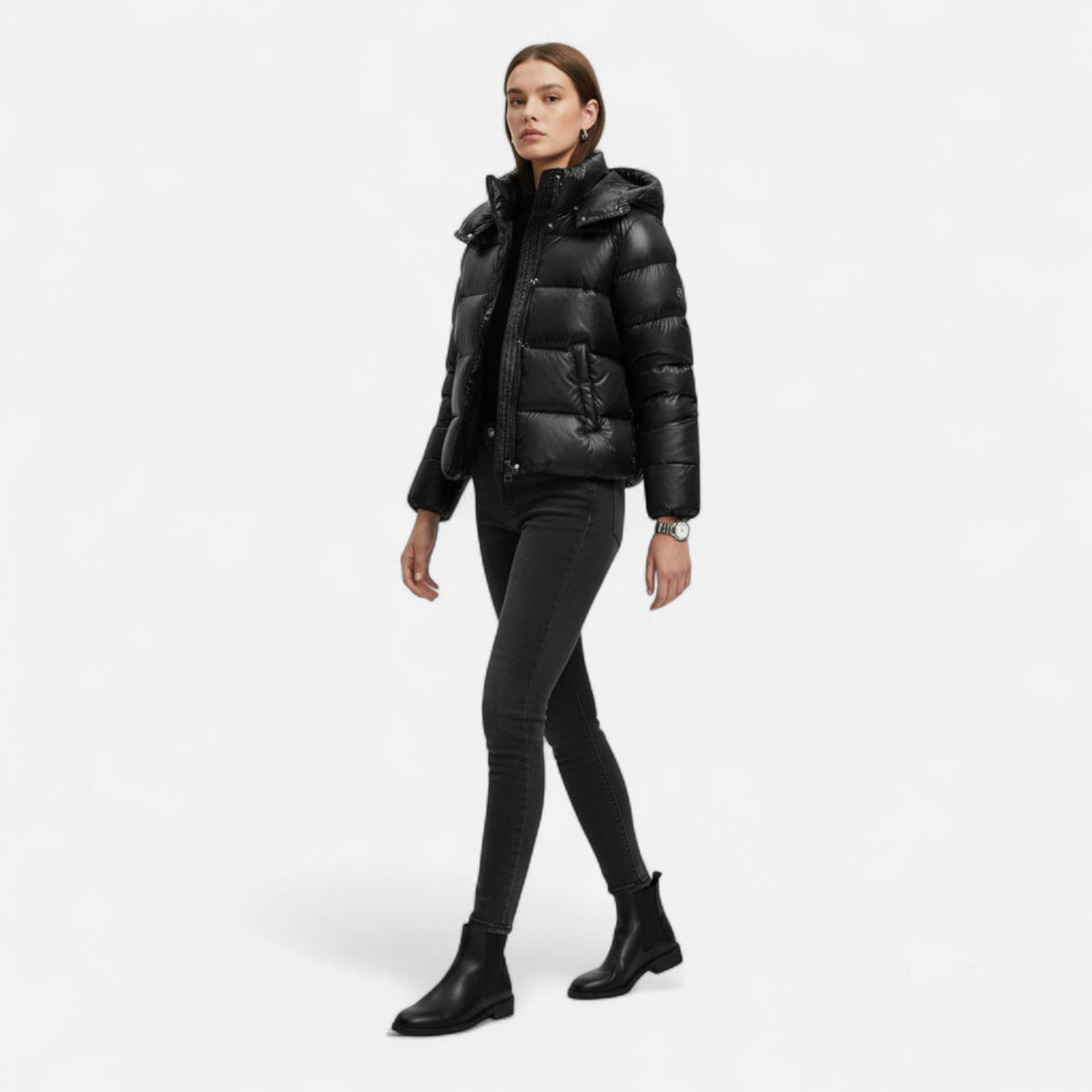 Doudoune en Polyester Femme – Coupe Ajustée et Style Raffiné Intemporel