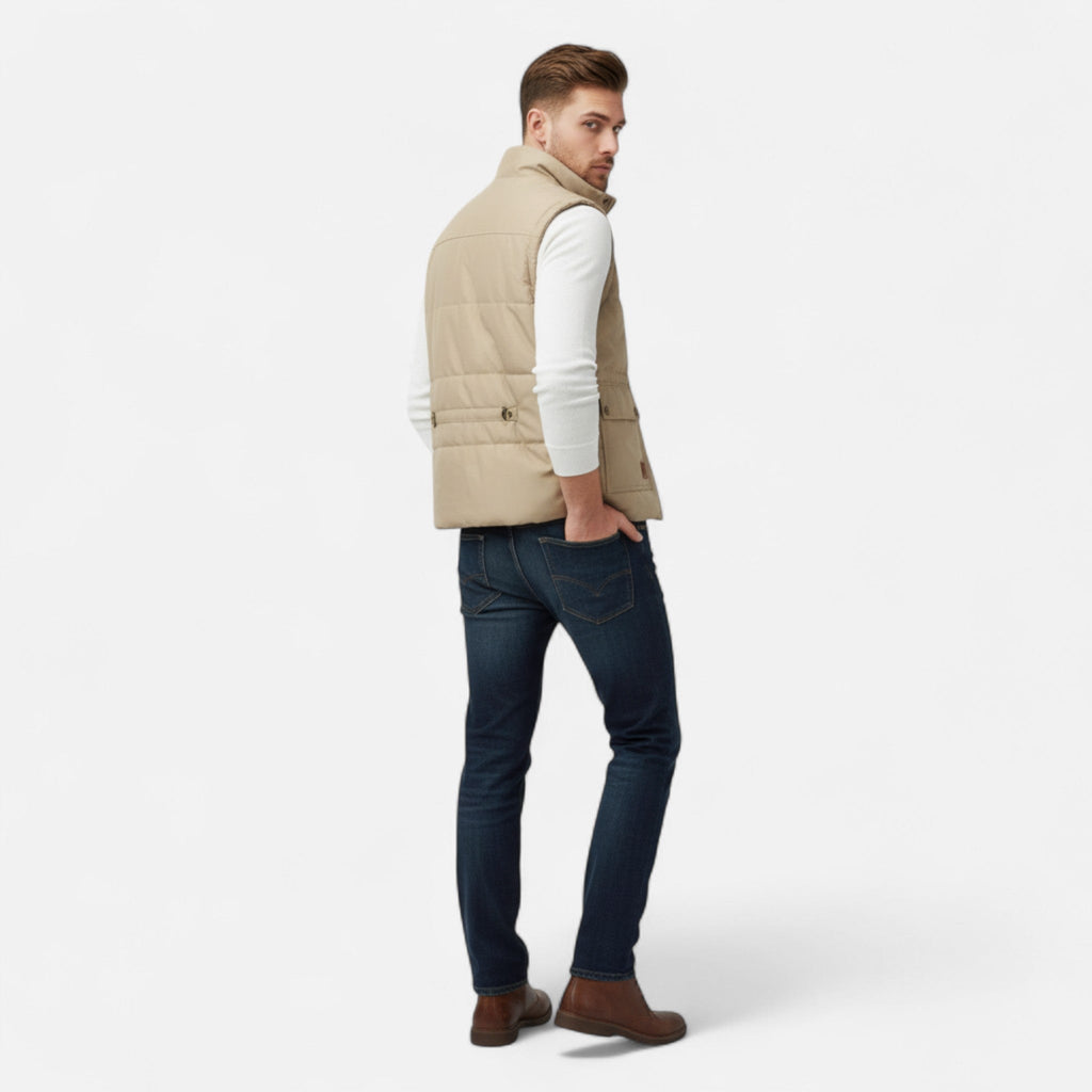 Ancienne Monde | Gilet Homme Matelassé Sans Manches Style Classique