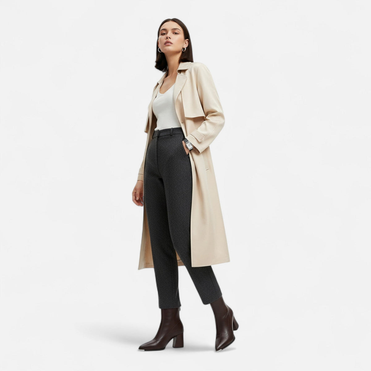 Ancienne Monde | Bottines Chelsea Femme Cuir Végan Talon Haut