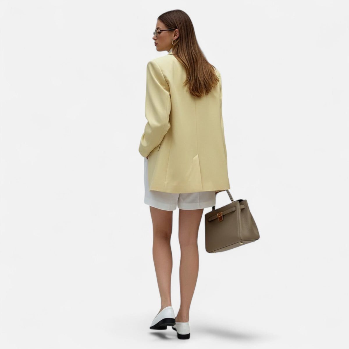 Ancienne Monde | Blazer Femme Oversize Ceinturé Style Élégant