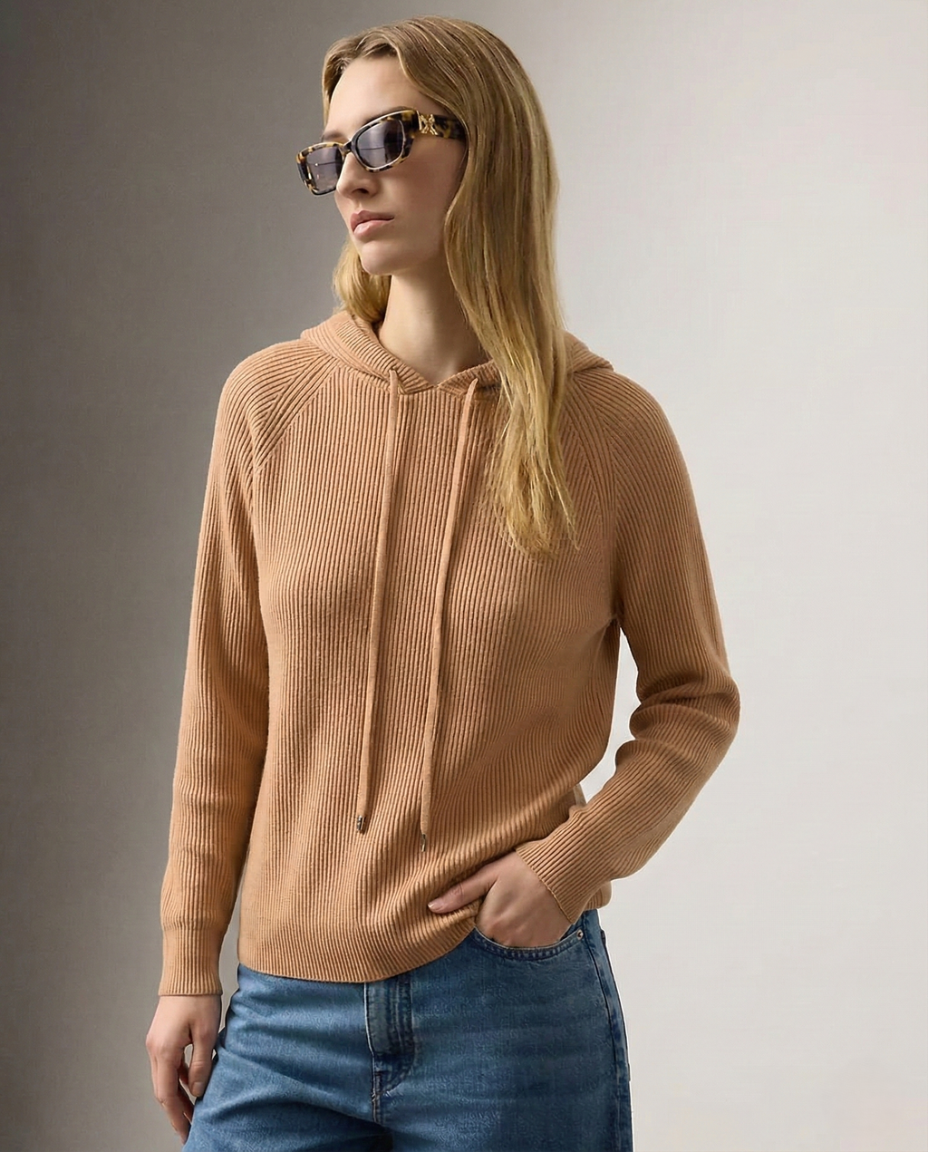 Sweat en Cachemire et Laine Femme – Coupe Ample et Cordons Ajustables