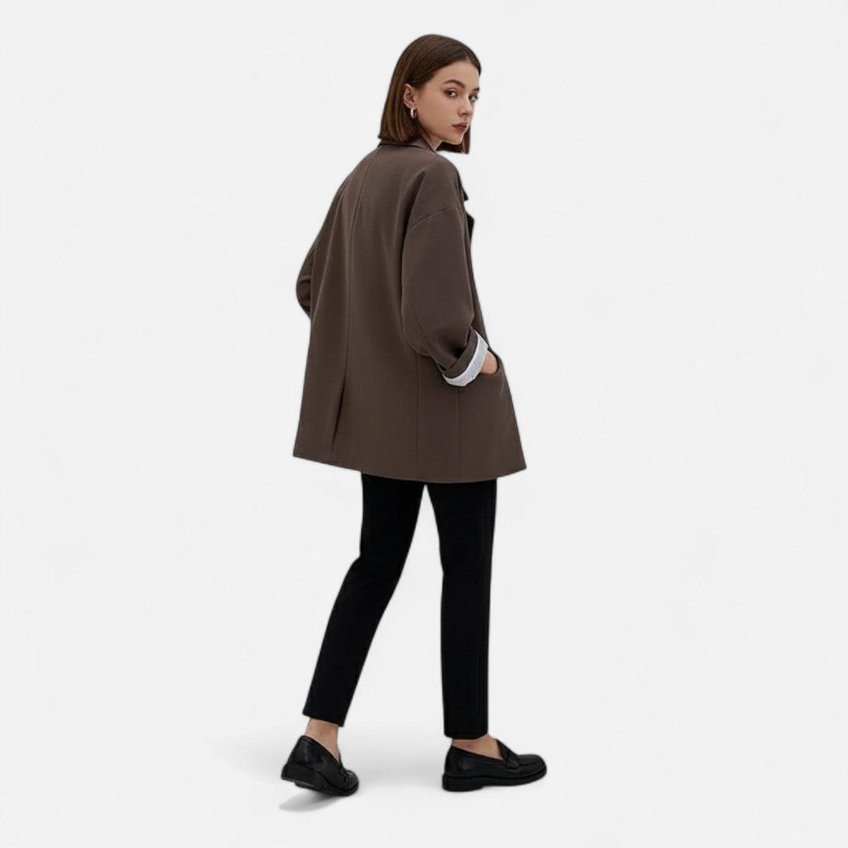 Ancienne Monde | Blazer Femme Oversize Double Boutonnage Élégance Classique