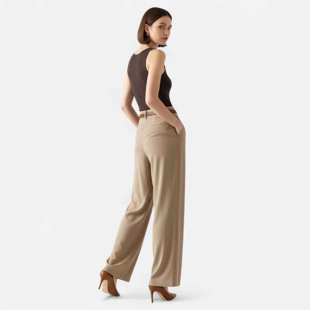 Ancienne Monde | Pantalon Femme Palazzo Taille Haute Intemporel