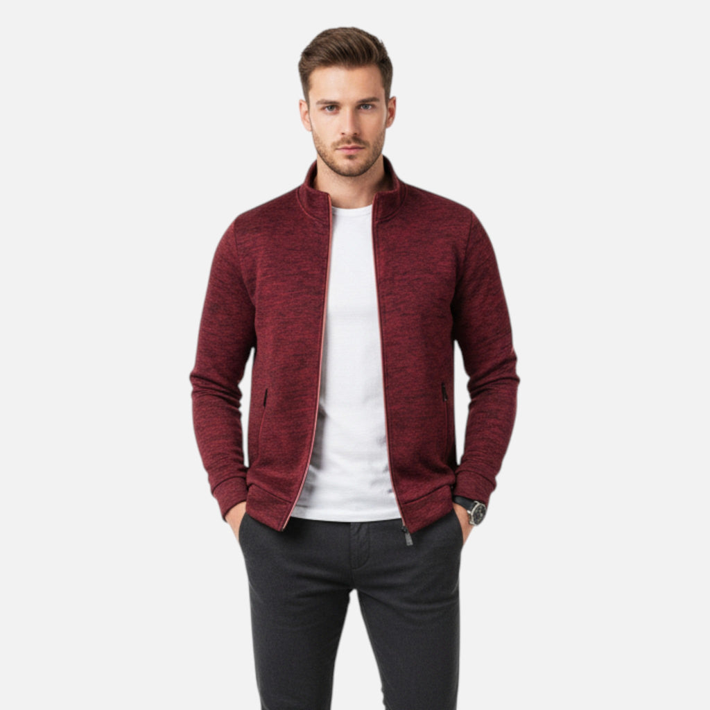 Ancienne Monde | Cardigan Homme en Maille Zippée Élégance Intemporelle