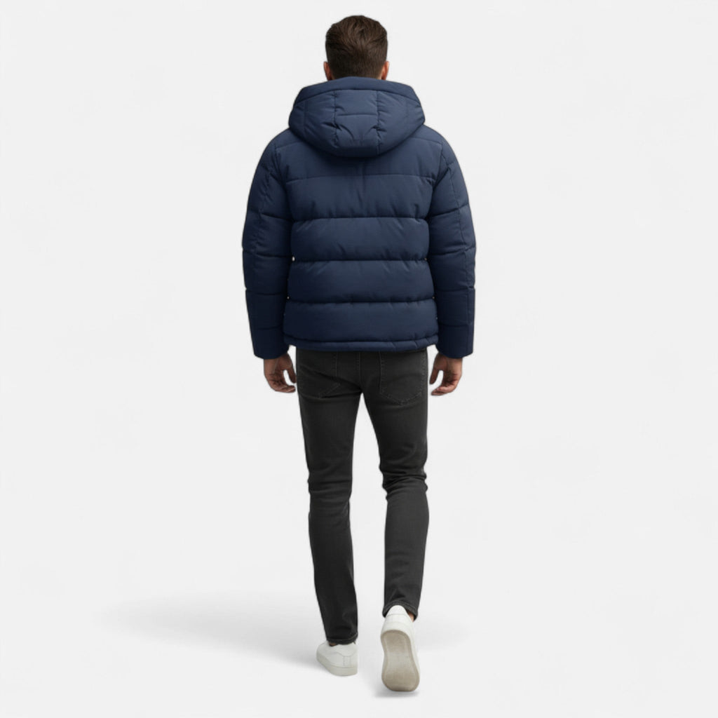 Doudoune en Nylon Homme – Matelassage Losange et Coupe Structurée Intemporelle
