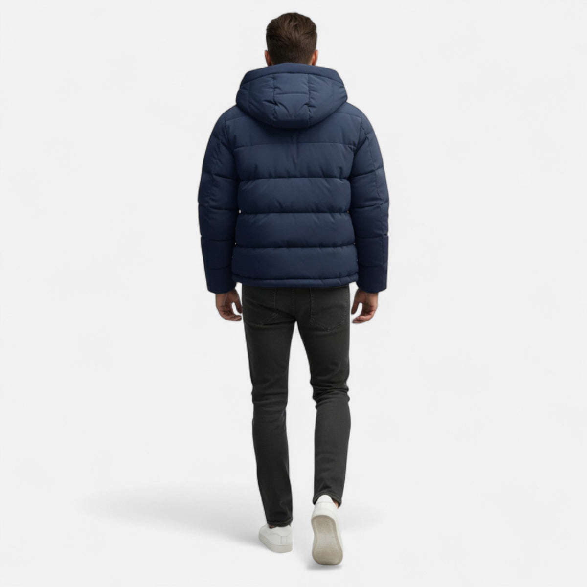 Doudoune en Nylon Homme – Matelassage Losange et Coupe Structurée Intemporelle
