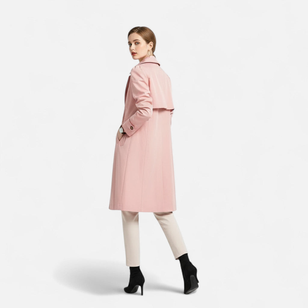 Ancienne Monde | Trench Femme Ceinturé Intemporel Élégant Classique