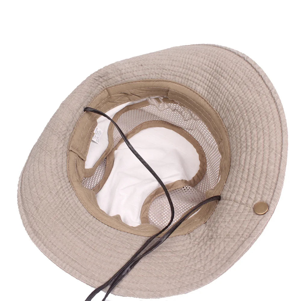 Bucket hat chapeau de brousse respirant pour pêche et randonnée outdoor