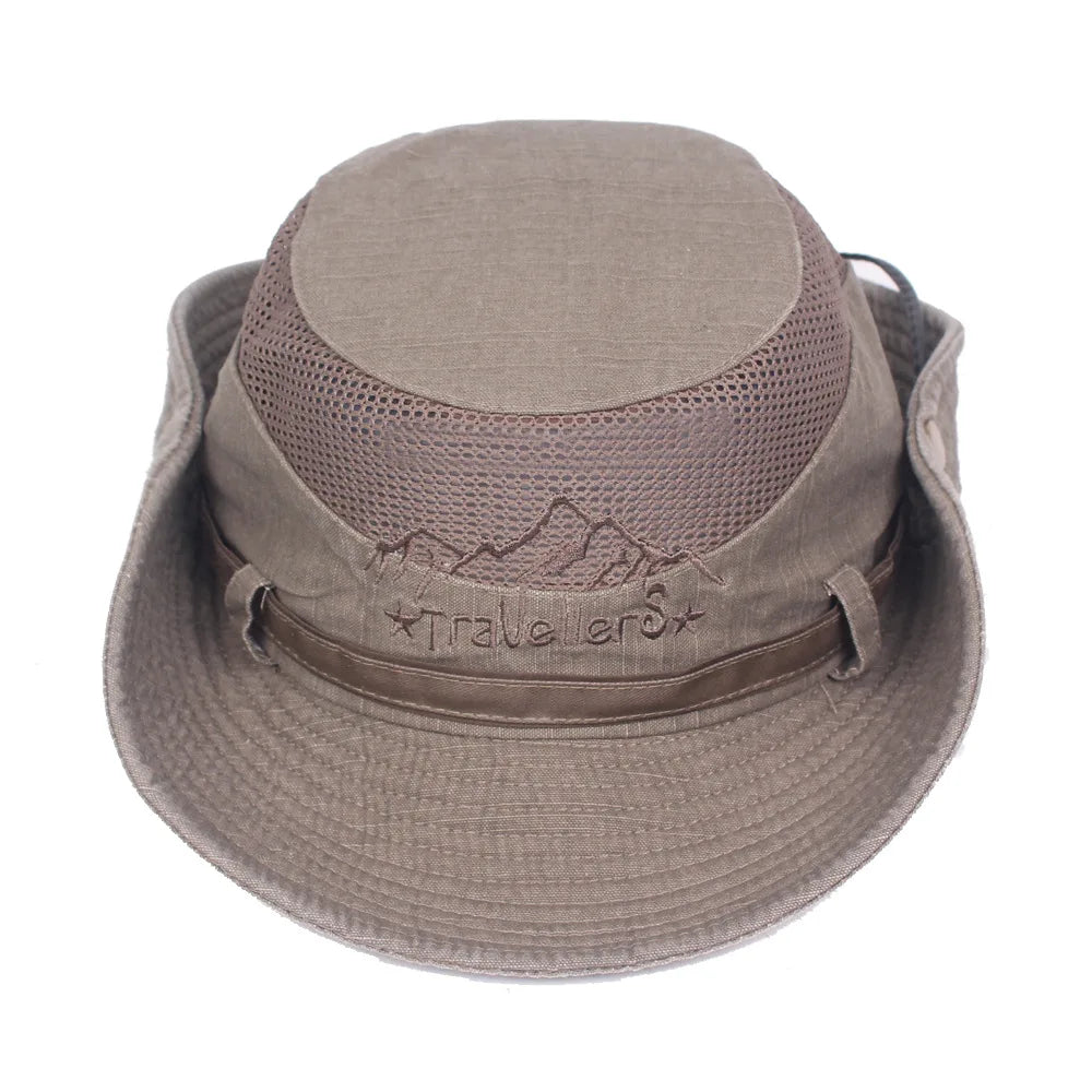 Bucket hat chapeau de brousse respirant pour pêche et randonnée outdoor