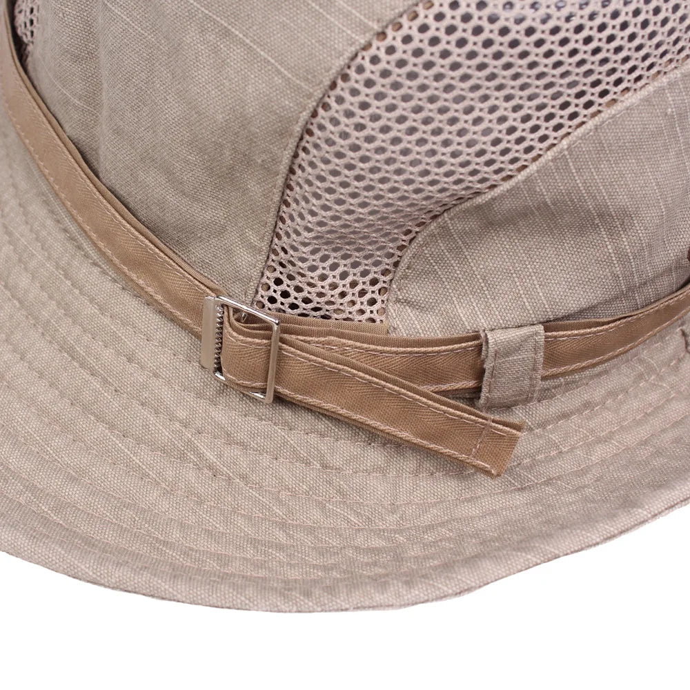 Bucket hat chapeau de brousse respirant pour pêche et randonnée outdoor