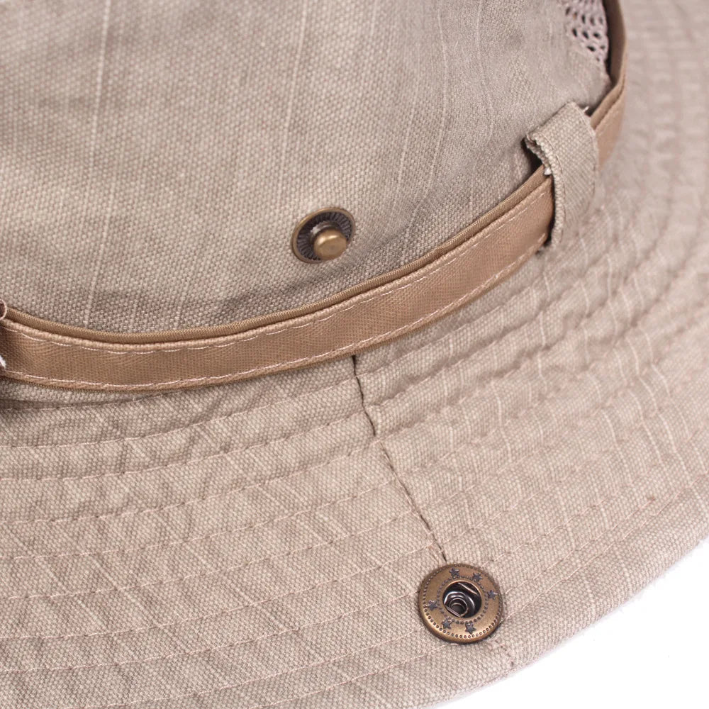 Bucket hat chapeau de brousse respirant pour pêche et randonnée outdoor