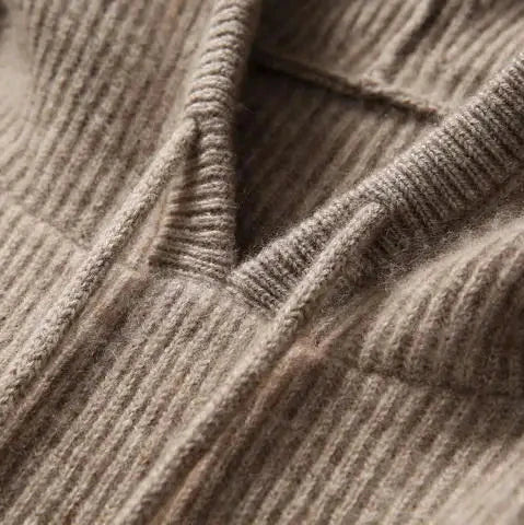 Sweat en Cachemire et Laine Femme – Coupe Ample et Cordons Ajustables