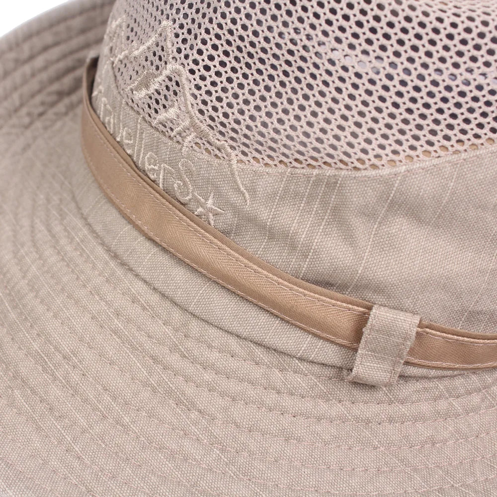 Bucket hat chapeau de brousse respirant pour pêche et randonnée outdoor