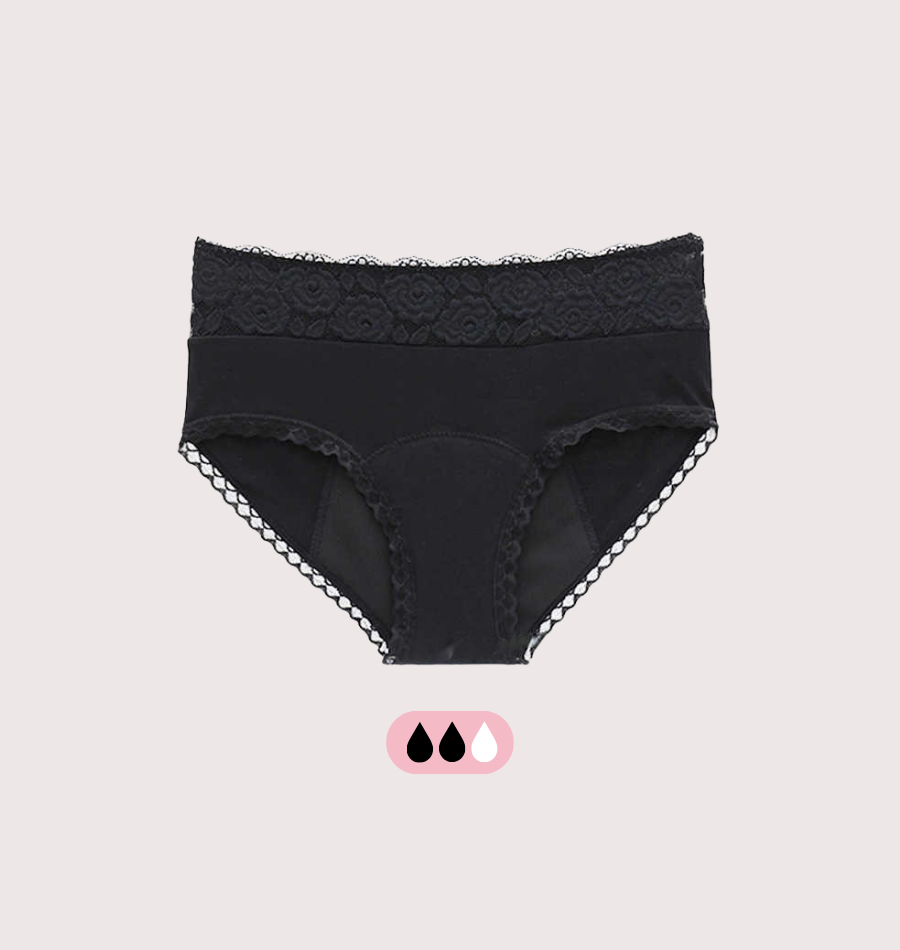 Hipster Menstruelle avec Dentelle Florale Période