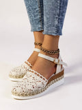 Espadrilles compensées pour femme avec lanière réglable pour le week-end