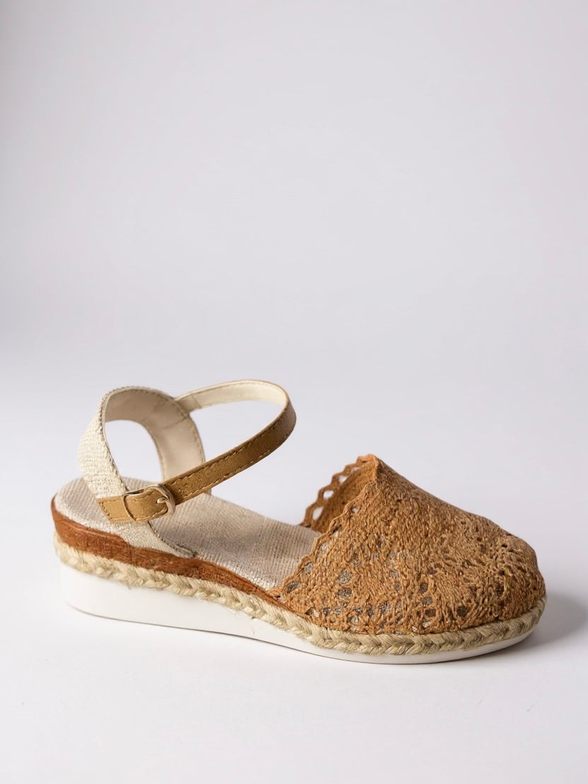 Espadrilles compensées pour femme avec lanière réglable pour le week-end
