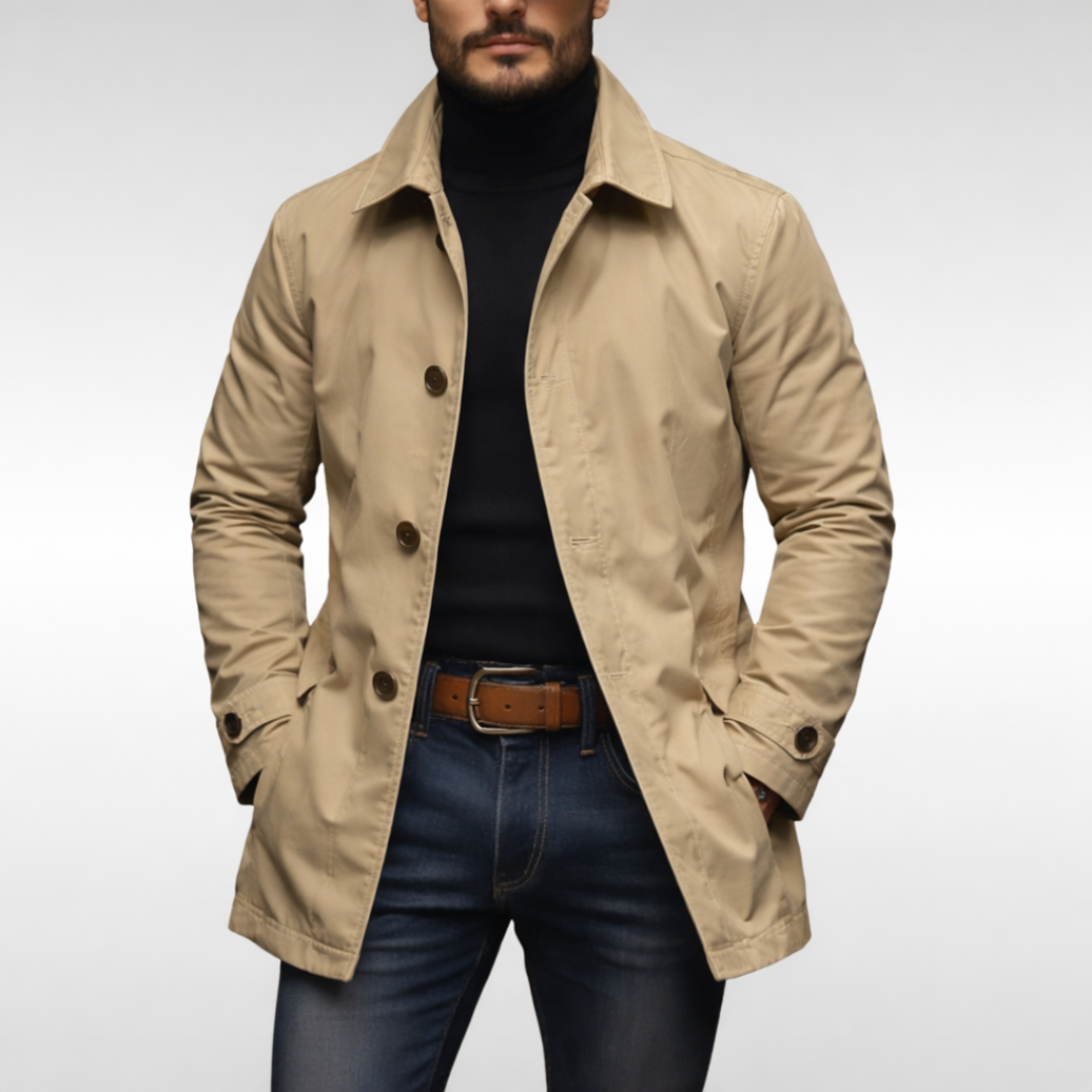 Manteau Homme Résistant aux Intempéries – Doublure Matelassée & Coupe Élégante
