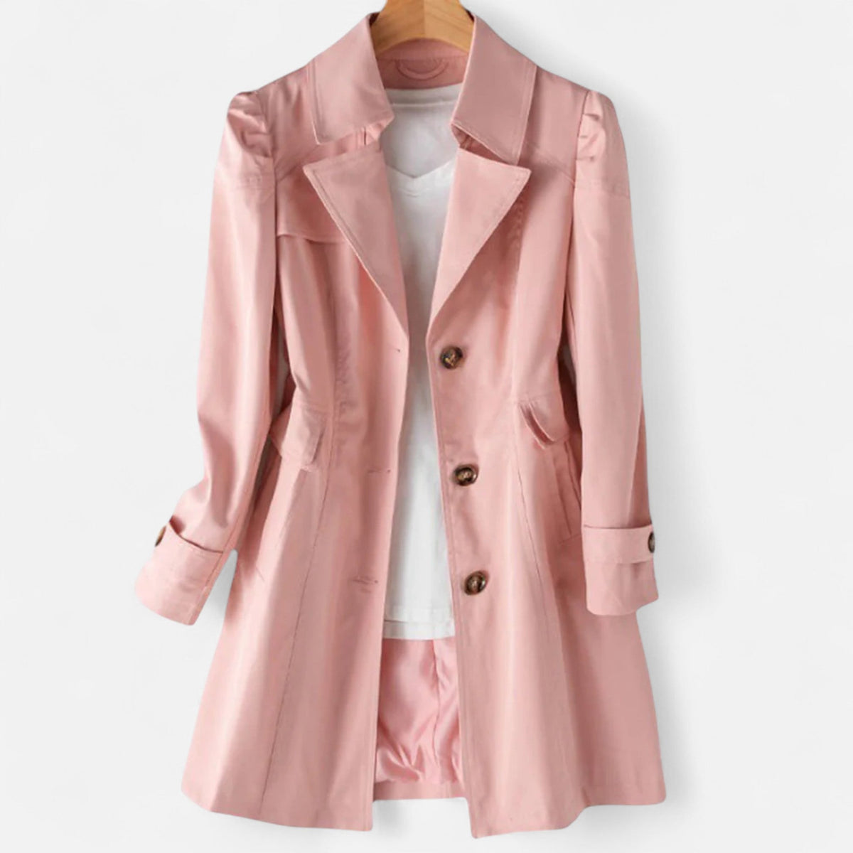 Ancienne Monde | Trench Femme Ceinturé Intemporel Élégant Classique