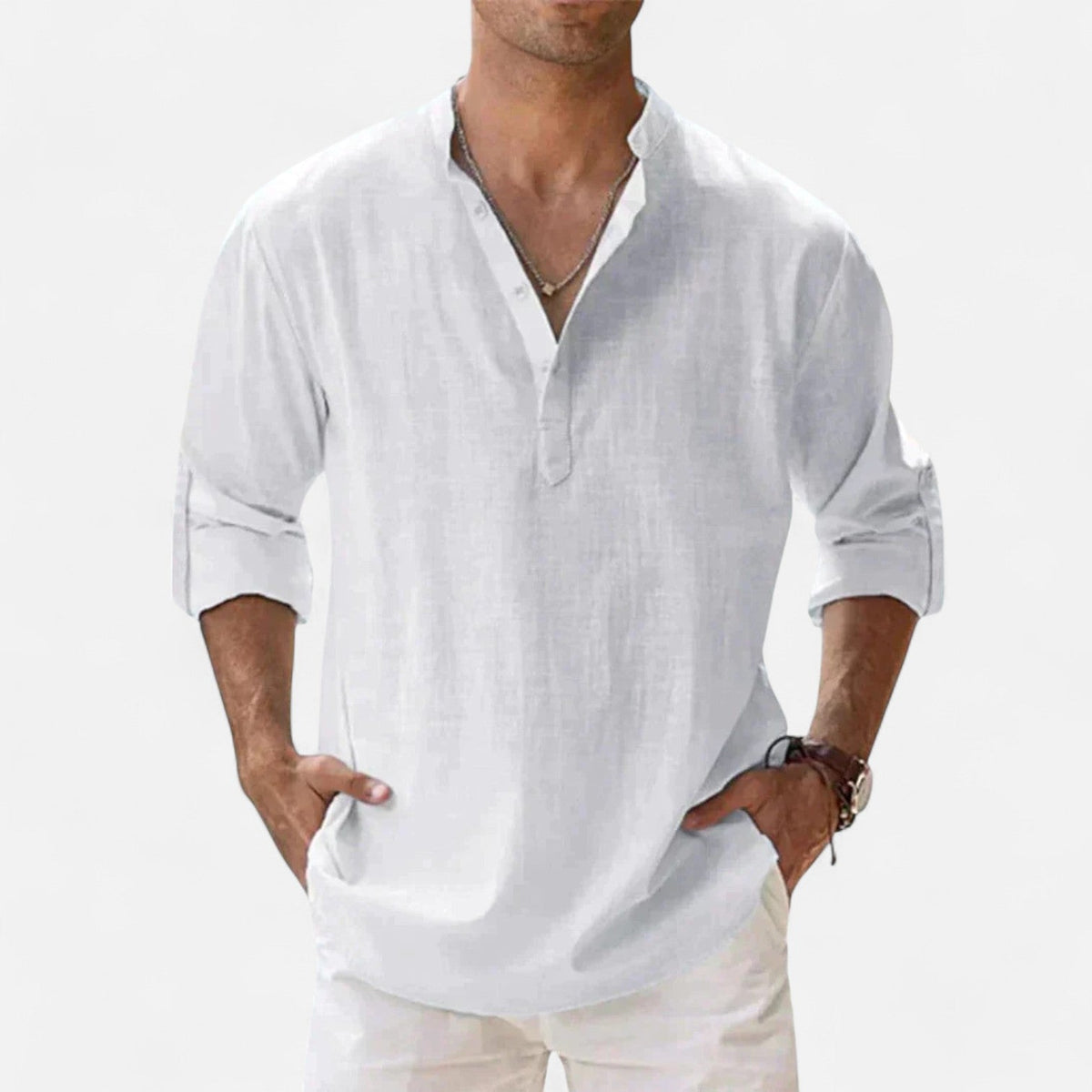 Ancienne Monde | Chemise en Lin à Manches Longues pour Homme – Légèreté Sophistiquée et Élégance Intemporelle