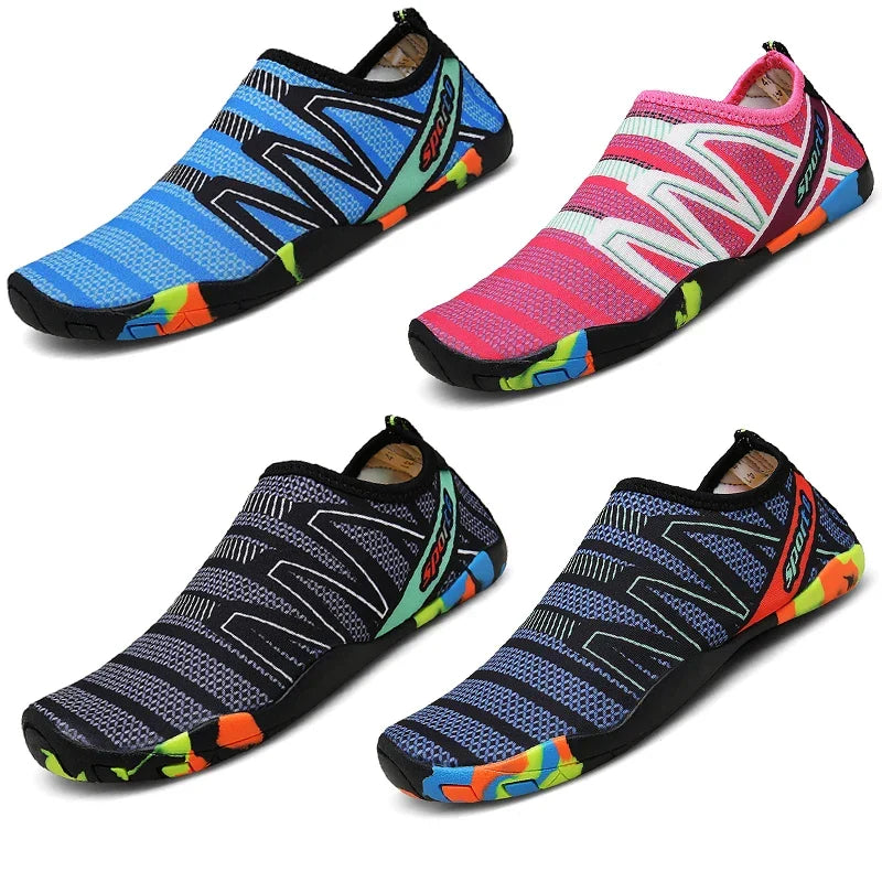 Chaussures aquatiques unisexes - matière respirante - accessoire voyage mer