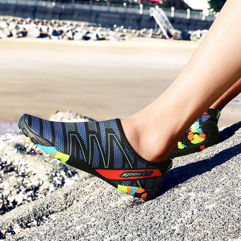 Chaussures aquatiques unisexes - matière respirante - accessoire voyage mer