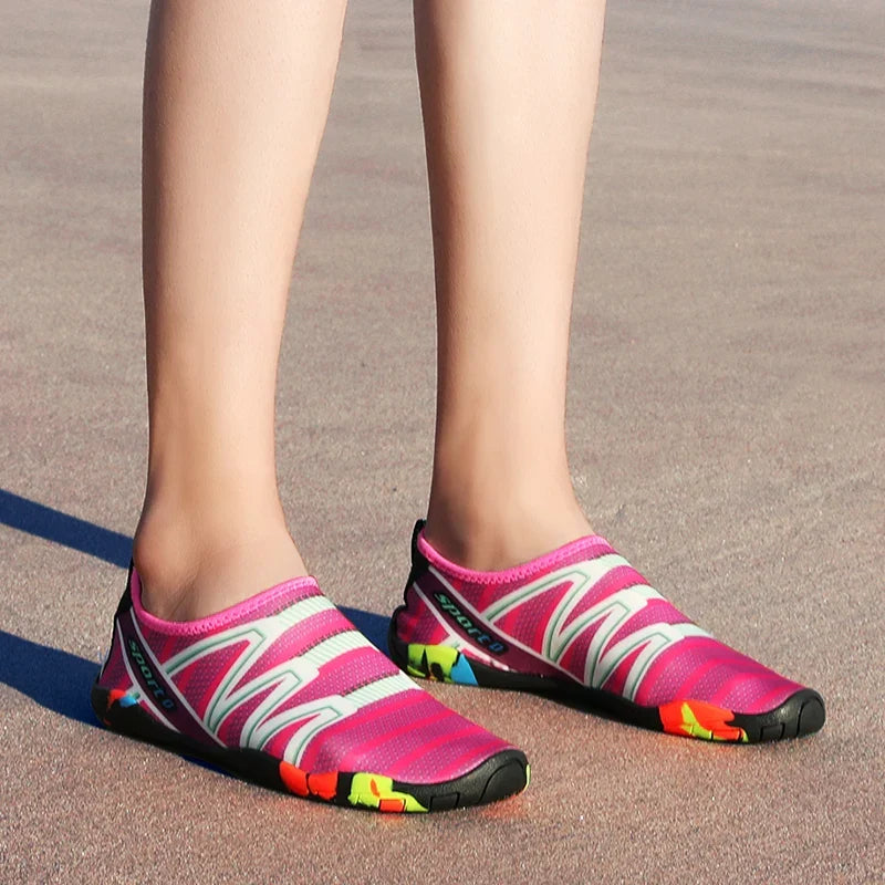 Chaussures aquatiques unisexes - matière respirante - accessoire voyage mer