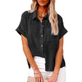 Blouse femme lin coupe ample col chemise