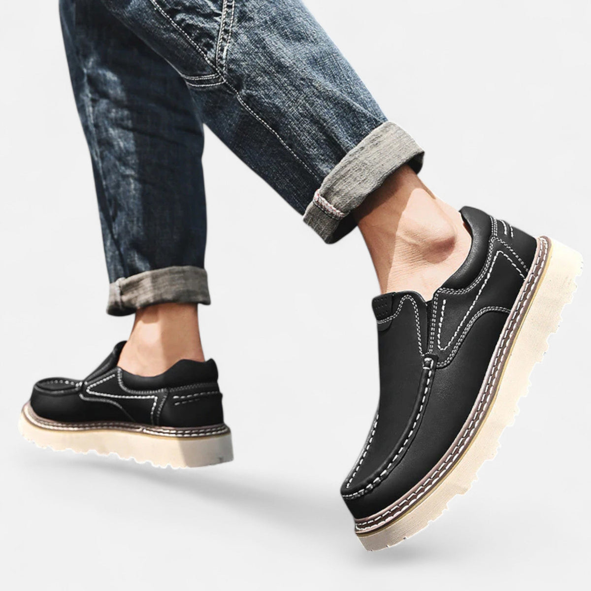 Ancienne Monde | Mocassins Homme Monza en Cuir Classique