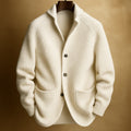 Cardigan en Laine Homme – Col Châle Maille Côtelée Coupe Intemporelle