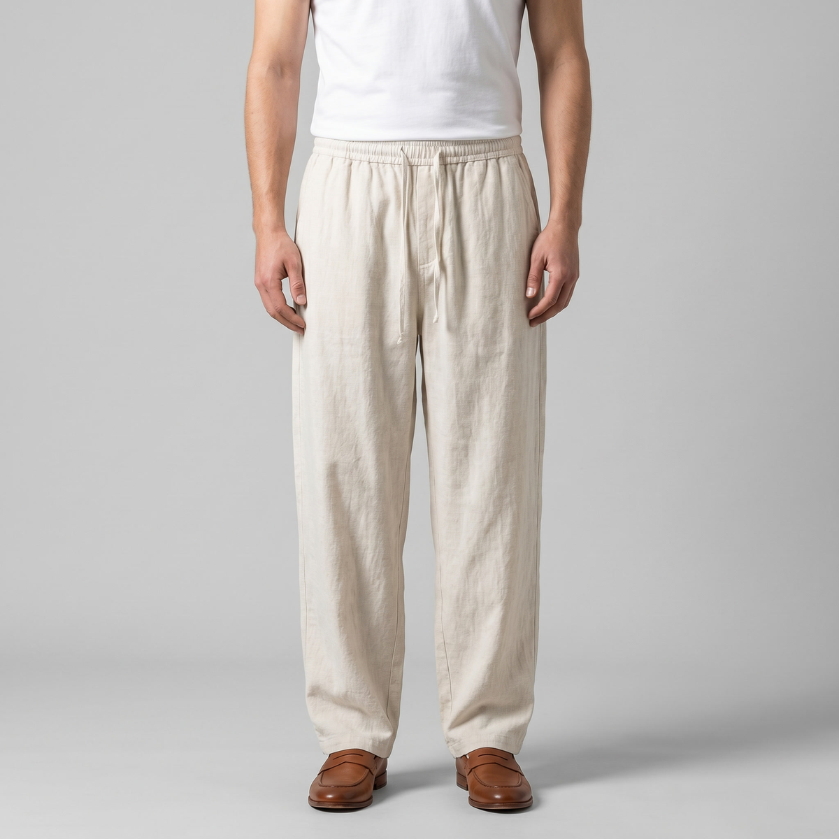Bas lin homme | pantalon baggy léger