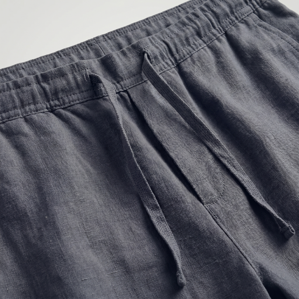 Pantalon court lin homme | bas léger vacances
