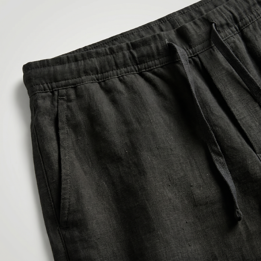 Pantalon court lin homme | bas léger vacances
